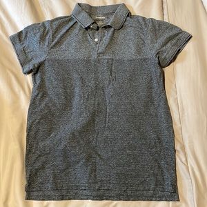 Grey striped L mens goodfellow polo